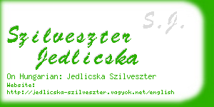 szilveszter jedlicska business card